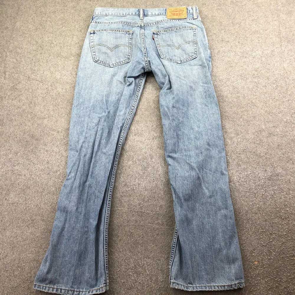 Levis 527 Jeans Mens 32x30 Blue Light Wash Slim Bootcut Denim Pants Casual